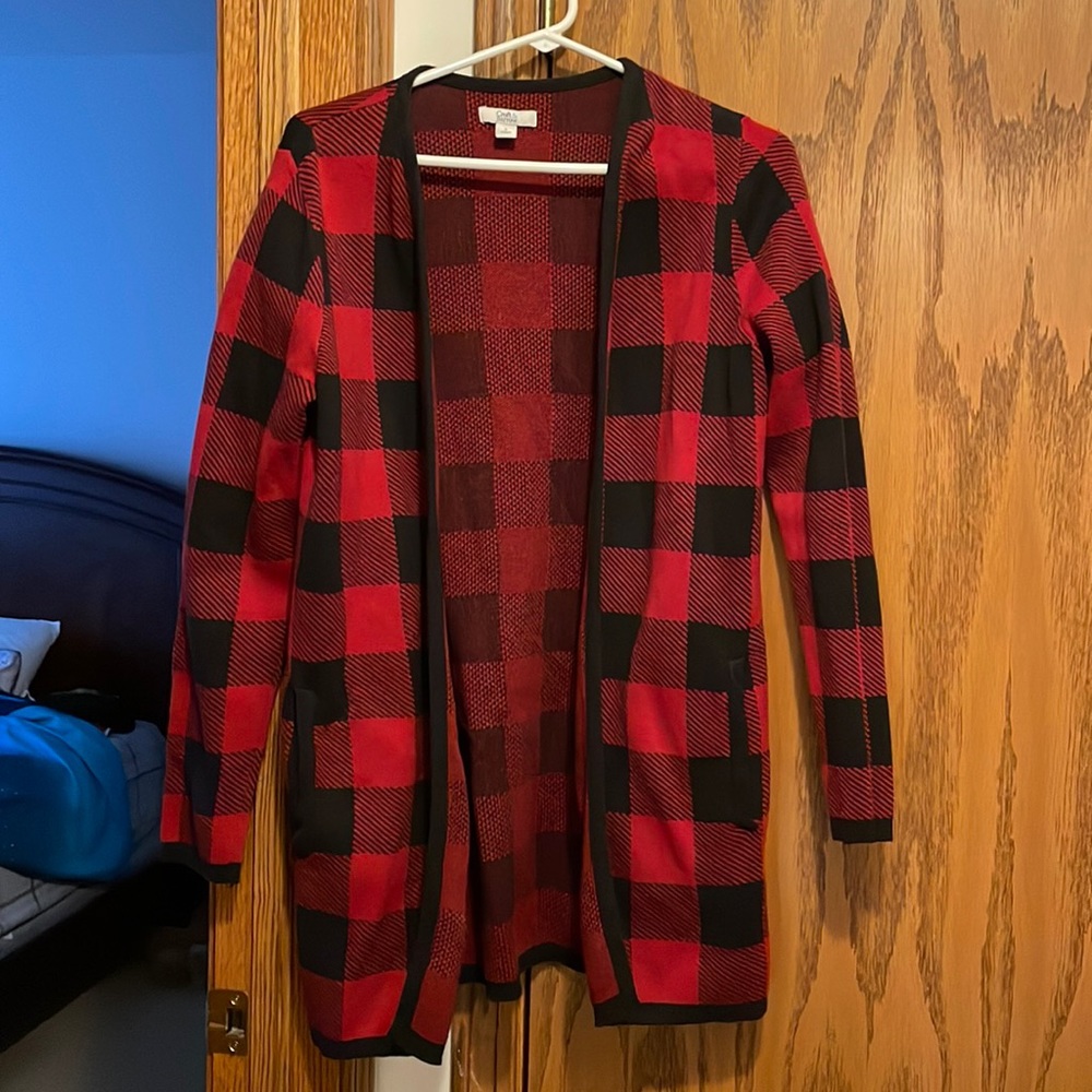 Buffalo plaid cardigan